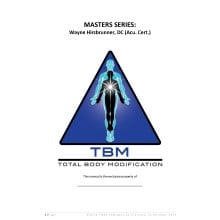 TBM Master Series Manual : Dr. Wayne Hirsbrunner